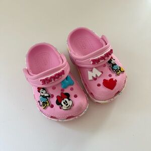 Crocs Minnie Mouse Pink Clog Sandals Toddler Size 4 Disney Collaboration